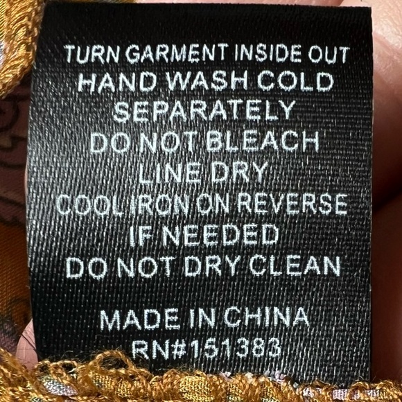 CURRENT AIR Alyce Smocked Gold and Lavender Floral Dress Medium - Picture 9 of 12